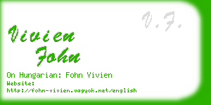 vivien fohn business card